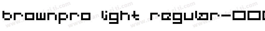 brownpro light regular字体转换
